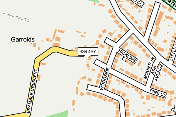SS9 4SY map - OS OpenMap – Local (Ordnance Survey) SS9 4SY map - OS OpenMap – Local (Ordnance Survey)