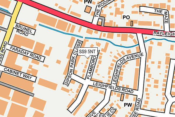 SS9 5NT map - OS OpenMap – Local (Ordnance Survey) SS9 5NT map - OS OpenMap – Local (Ordnance Survey)