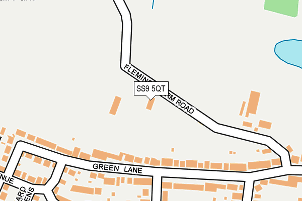 SS9 5QT map - OS OpenMap – Local (Ordnance Survey) SS9 5QT map - OS OpenMap – Local (Ordnance Survey)
