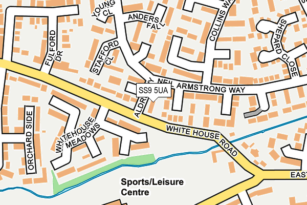 SS9 5UA map - OS OpenMap – Local (Ordnance Survey) SS9 5UA map - OS OpenMap – Local (Ordnance Survey)