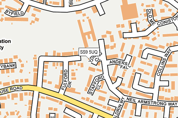 SS9 5UQ map - OS OpenMap – Local (Ordnance Survey) SS9 5UQ map - OS OpenMap – Local (Ordnance Survey)