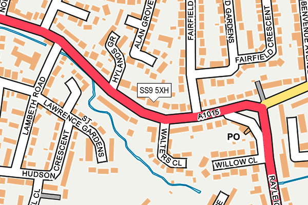 SS9 5XH map - OS OpenMap – Local (Ordnance Survey) SS9 5XH map - OS OpenMap – Local (Ordnance Survey)