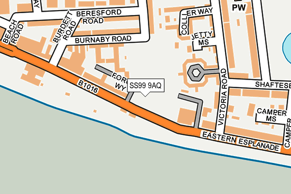 SS99 9AQ map - OS OpenMap – Local (Ordnance Survey) SS99 9AQ map - OS OpenMap – Local (Ordnance Survey)