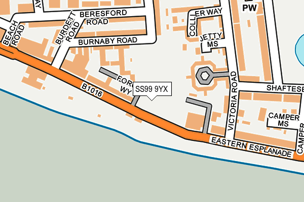 SS99 9YX map - OS OpenMap – Local (Ordnance Survey) SS99 9YX map - OS OpenMap – Local (Ordnance Survey)