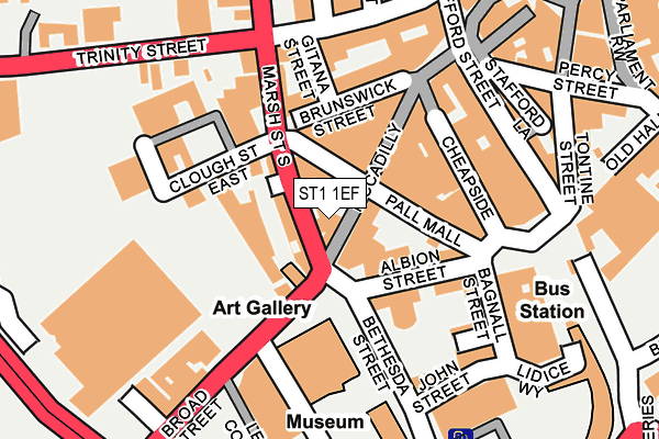 ST1 1EF map - OS OpenMap – Local (Ordnance Survey) ST1 1EF map - OS OpenMap – Local (Ordnance Survey)