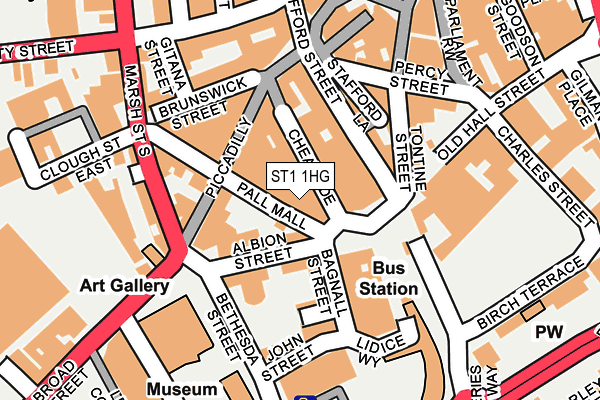 ST1 1HG map - OS OpenMap – Local (Ordnance Survey) ST1 1HG map - OS OpenMap – Local (Ordnance Survey)