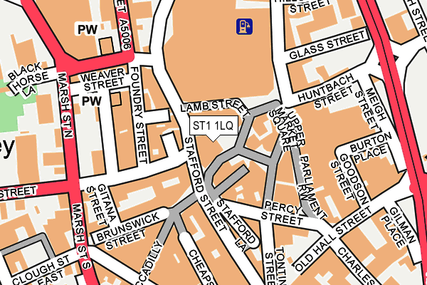 ST1 1LQ map - OS OpenMap – Local (Ordnance Survey) ST1 1LQ map - OS OpenMap – Local (Ordnance Survey)