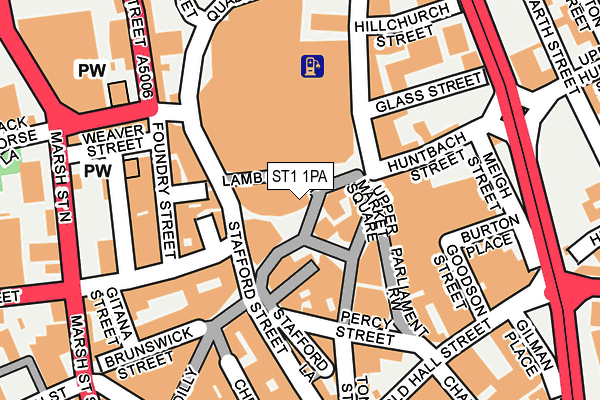 ST1 1PA map - OS OpenMap – Local (Ordnance Survey) ST1 1PA map - OS OpenMap – Local (Ordnance Survey)