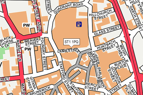 ST1 1PQ map - OS OpenMap – Local (Ordnance Survey) ST1 1PQ map - OS OpenMap – Local (Ordnance Survey)