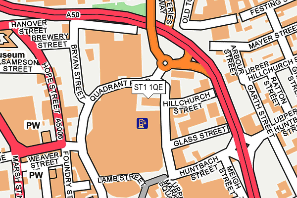 ST1 1QE map - OS OpenMap – Local (Ordnance Survey) ST1 1QE map - OS OpenMap – Local (Ordnance Survey)