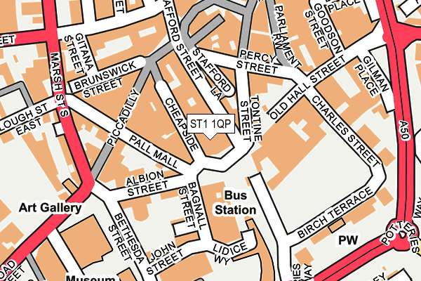 ST1 1QP map - OS OpenMap – Local (Ordnance Survey) ST1 1QP map - OS OpenMap – Local (Ordnance Survey)