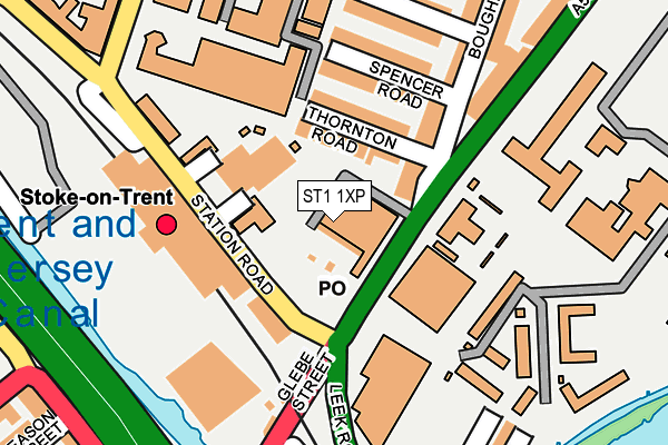 ST1 1XP map - OS OpenMap – Local (Ordnance Survey) ST1 1XP map - OS OpenMap – Local (Ordnance Survey)