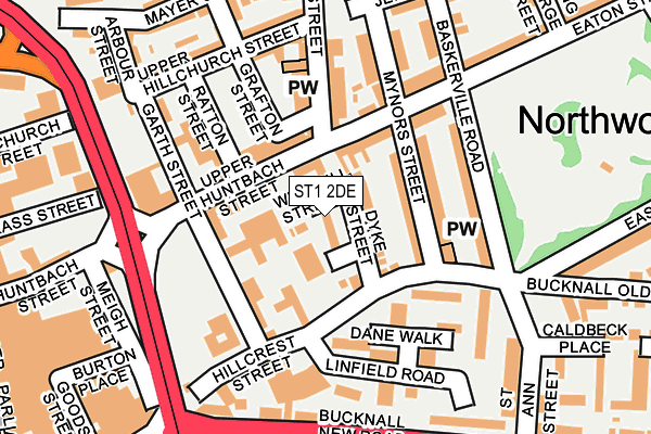 ST1 2DE map - OS OpenMap – Local (Ordnance Survey) ST1 2DE map - OS OpenMap – Local (Ordnance Survey)