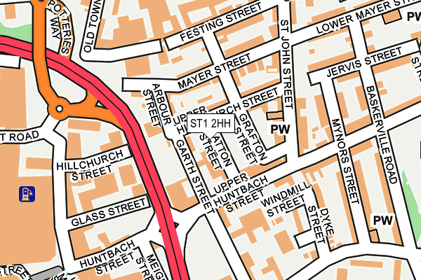 ST1 2HH map - OS OpenMap – Local (Ordnance Survey) ST1 2HH map - OS OpenMap – Local (Ordnance Survey)
