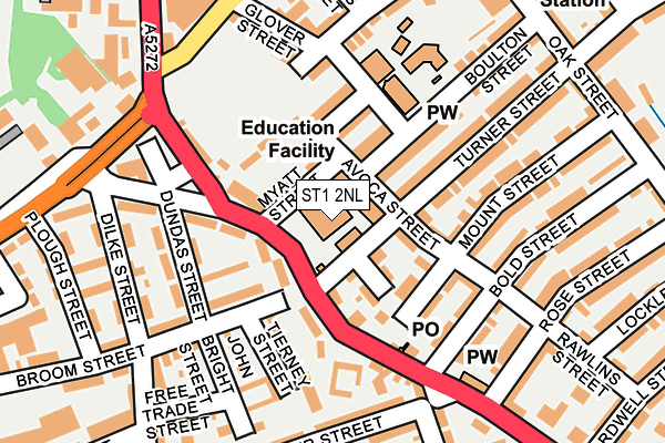 ST1 2NL map - OS OpenMap – Local (Ordnance Survey) ST1 2NL map - OS OpenMap – Local (Ordnance Survey)