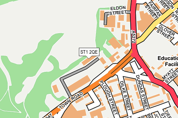 ST1 2QE map - OS OpenMap – Local (Ordnance Survey) ST1 2QE map - OS OpenMap – Local (Ordnance Survey)