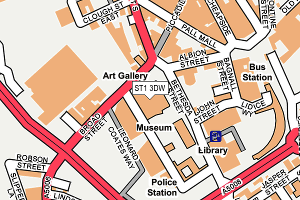 ST1 3DW map - OS OpenMap – Local (Ordnance Survey) ST1 3DW map - OS OpenMap – Local (Ordnance Survey)