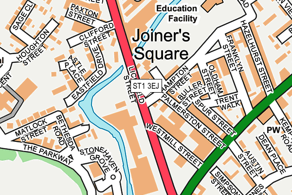 ST1 3EJ map - OS OpenMap – Local (Ordnance Survey)