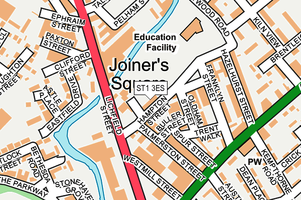 ST1 3ES map - OS OpenMap – Local (Ordnance Survey) ST1 3ES map - OS OpenMap – Local (Ordnance Survey)