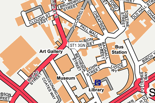 ST1 3GN map - OS OpenMap – Local (Ordnance Survey) ST1 3GN map - OS OpenMap – Local (Ordnance Survey)