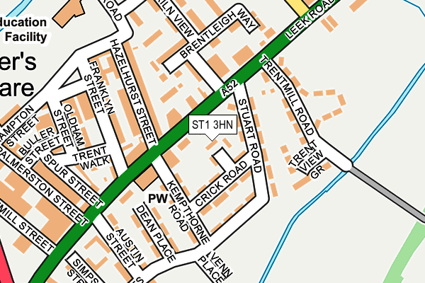 ST1 3HN map - OS OpenMap – Local (Ordnance Survey) ST1 3HN map - OS OpenMap – Local (Ordnance Survey)