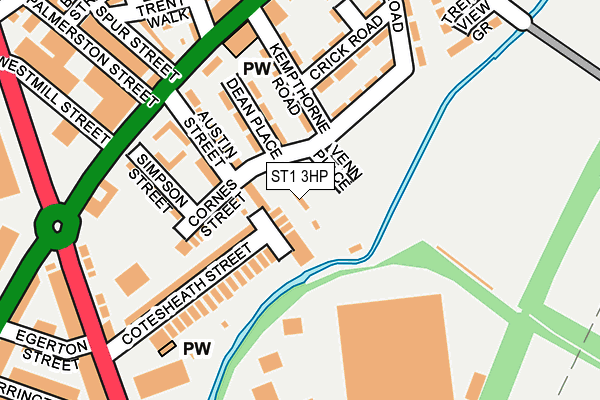 ST1 3HP map - OS OpenMap – Local (Ordnance Survey) ST1 3HP map - OS OpenMap – Local (Ordnance Survey)
