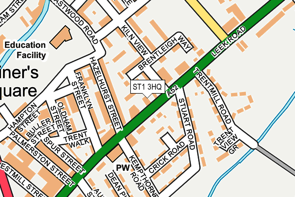 ST1 3HQ map - OS OpenMap – Local (Ordnance Survey) ST1 3HQ map - OS OpenMap – Local (Ordnance Survey)