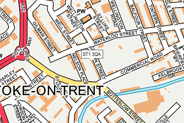 ST1 3QA map - OS OpenMap – Local (Ordnance Survey) ST1 3QA map - OS OpenMap – Local (Ordnance Survey)