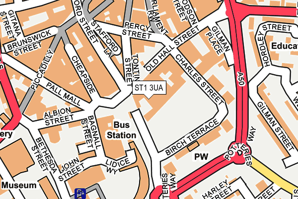 ST1 3UA map - OS OpenMap – Local (Ordnance Survey) ST1 3UA map - OS OpenMap – Local (Ordnance Survey)