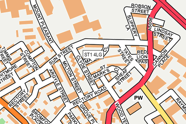 ST1 4LG map - OS OpenMap – Local (Ordnance Survey) ST1 4LG map - OS OpenMap – Local (Ordnance Survey)