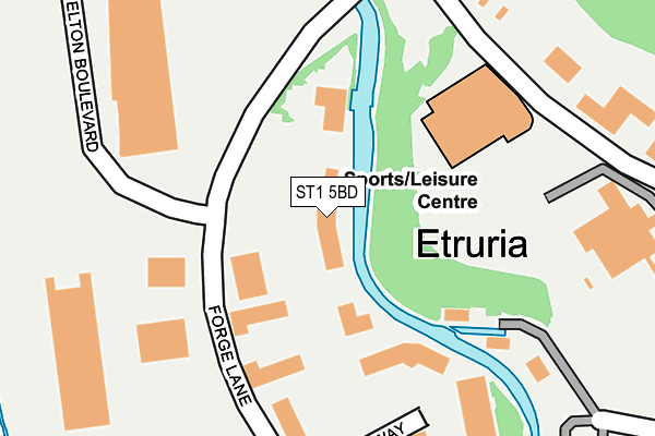 ST1 5BD map - OS OpenMap – Local (Ordnance Survey) ST1 5BD map - OS OpenMap – Local (Ordnance Survey)
