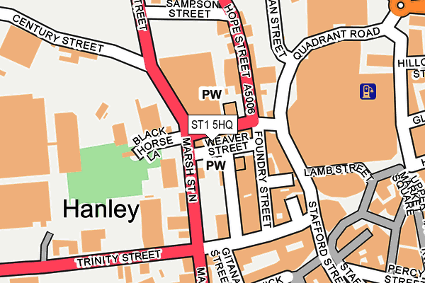 ST1 5HQ map - OS OpenMap – Local (Ordnance Survey) ST1 5HQ map - OS OpenMap – Local (Ordnance Survey)