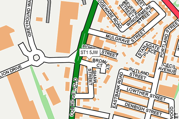 ST1 5JW map - OS OpenMap – Local (Ordnance Survey) ST1 5JW map - OS OpenMap – Local (Ordnance Survey)