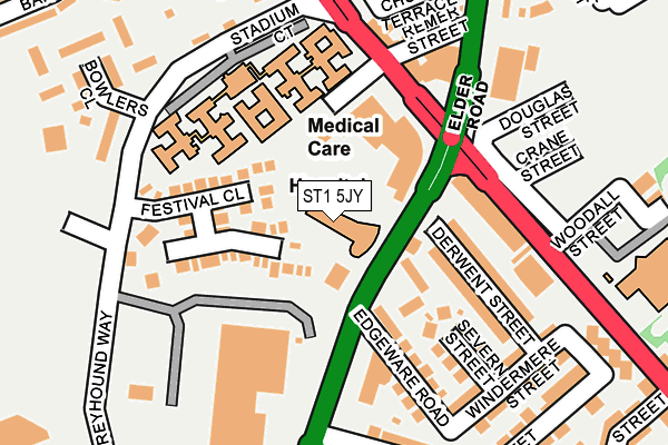 ST1 5JY map - OS OpenMap – Local (Ordnance Survey) ST1 5JY map - OS OpenMap – Local (Ordnance Survey)