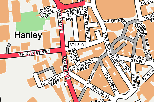 ST1 5LQ map - OS OpenMap – Local (Ordnance Survey) ST1 5LQ map - OS OpenMap – Local (Ordnance Survey)