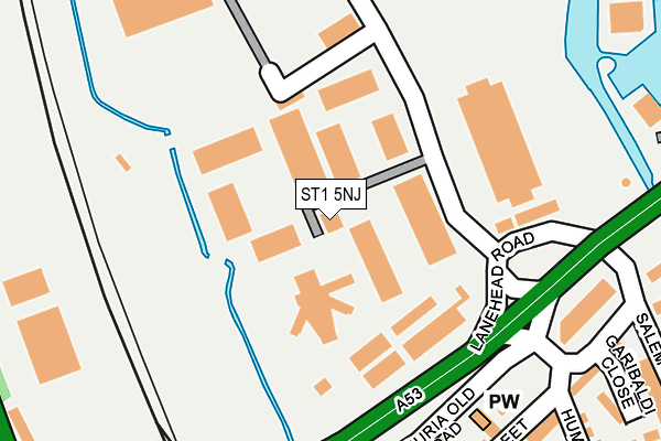 ST1 5NJ map - OS OpenMap – Local (Ordnance Survey) ST1 5NJ map - OS OpenMap – Local (Ordnance Survey)