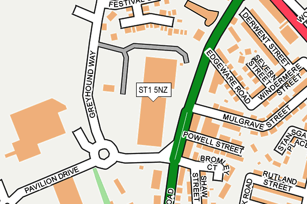 ST1 5NZ map - OS OpenMap – Local (Ordnance Survey) ST1 5NZ map - OS OpenMap – Local (Ordnance Survey)