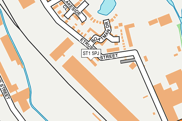 ST1 5PJ map - OS OpenMap – Local (Ordnance Survey) ST1 5PJ map - OS OpenMap – Local (Ordnance Survey)