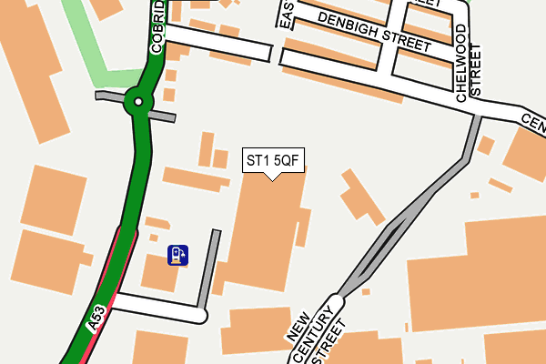 ST1 5QF map - OS OpenMap – Local (Ordnance Survey) ST1 5QF map - OS OpenMap – Local (Ordnance Survey)