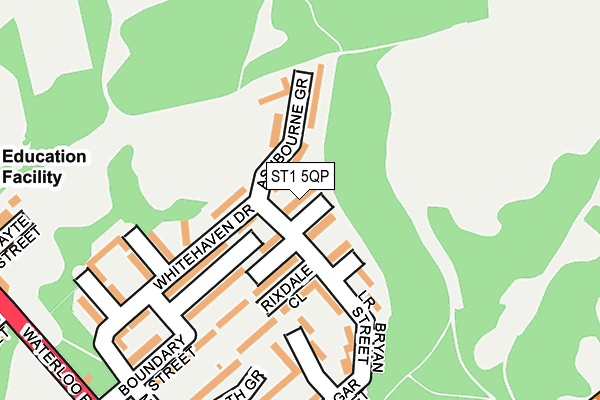 ST1 5QP map - OS OpenMap – Local (Ordnance Survey) ST1 5QP map - OS OpenMap – Local (Ordnance Survey)