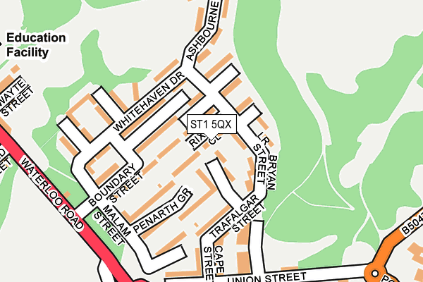ST1 5QX map - OS OpenMap – Local (Ordnance Survey) ST1 5QX map - OS OpenMap – Local (Ordnance Survey)