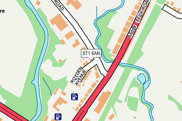ST1 6AN map - OS OpenMap – Local (Ordnance Survey) ST1 6AN map - OS OpenMap – Local (Ordnance Survey)