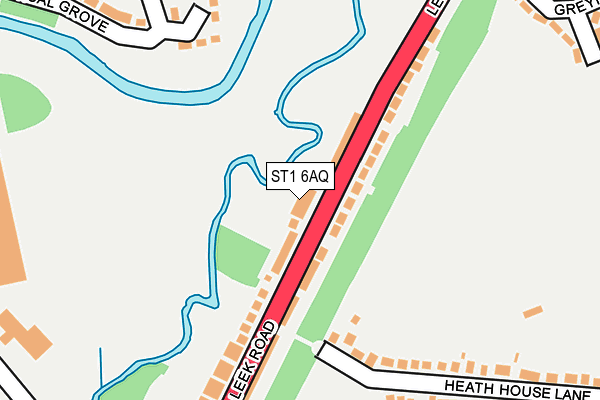 ST1 6AQ map - OS OpenMap – Local (Ordnance Survey) ST1 6AQ map - OS OpenMap – Local (Ordnance Survey)