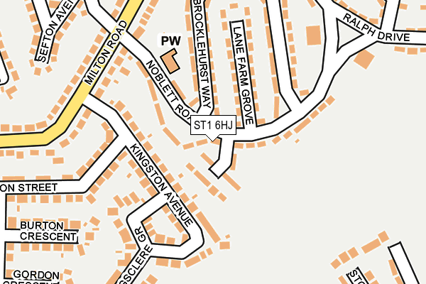 ST1 6HJ map - OS OpenMap – Local (Ordnance Survey) ST1 6HJ map - OS OpenMap – Local (Ordnance Survey)
