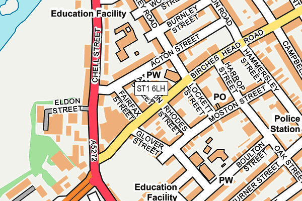 ST1 6LH map - OS OpenMap – Local (Ordnance Survey) ST1 6LH map - OS OpenMap – Local (Ordnance Survey)