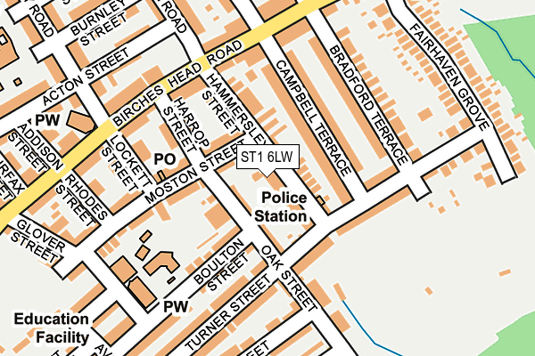 ST1 6LW map - OS OpenMap – Local (Ordnance Survey) ST1 6LW map - OS OpenMap – Local (Ordnance Survey)