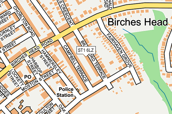 ST1 6LZ map - OS OpenMap – Local (Ordnance Survey) ST1 6LZ map - OS OpenMap – Local (Ordnance Survey)