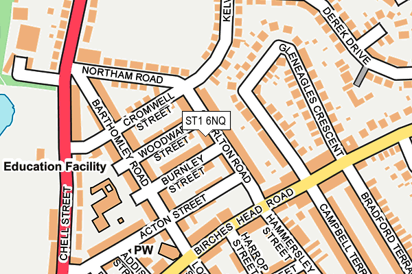ST1 6NQ map - OS OpenMap – Local (Ordnance Survey) ST1 6NQ map - OS OpenMap – Local (Ordnance Survey)