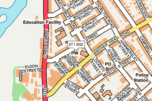 ST1 6NX map - OS OpenMap – Local (Ordnance Survey) ST1 6NX map - OS OpenMap – Local (Ordnance Survey)