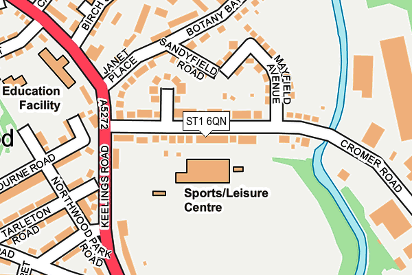 ST1 6QN map - OS OpenMap – Local (Ordnance Survey) ST1 6QN map - OS OpenMap – Local (Ordnance Survey)